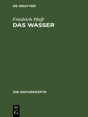 cover image of Das Wasser